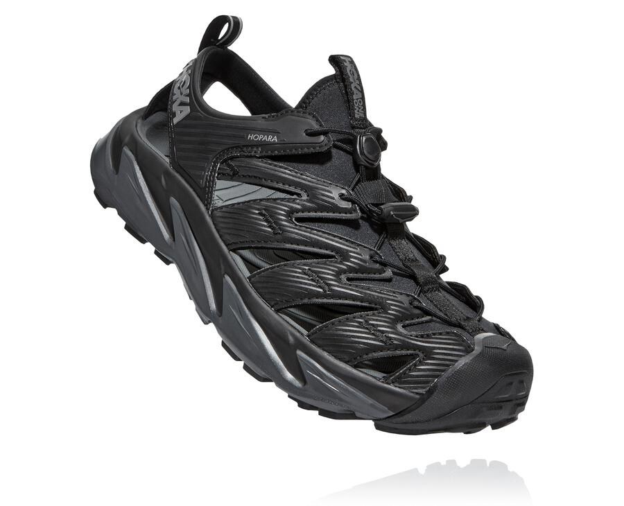 Hoka One One Mens Sandals - Hopara - Black - PVAM37041